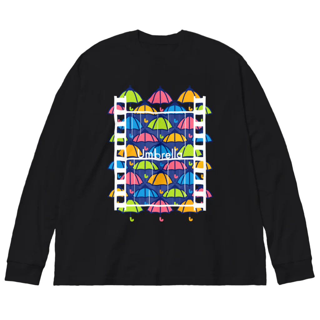 ハナドリカ SUZURI店の雨傘の照明 Big Long Sleeve T-Shirt