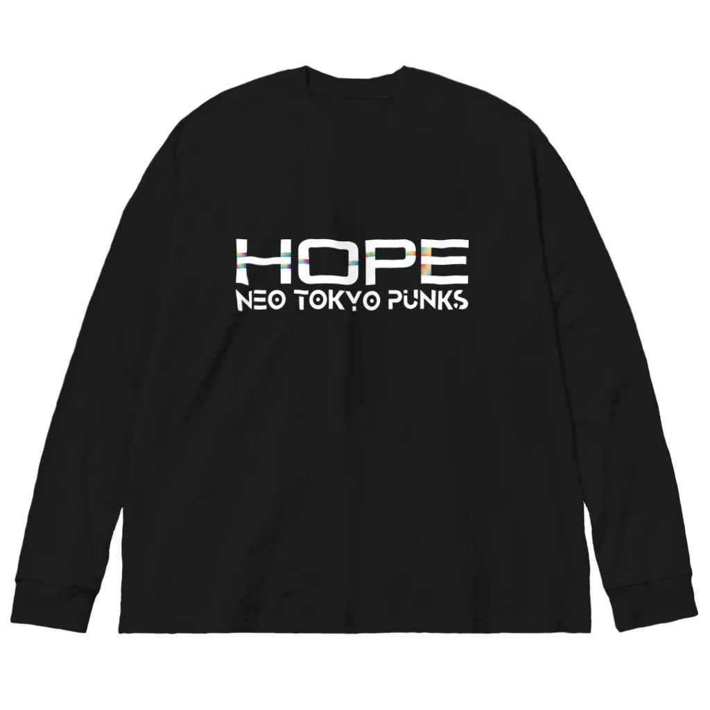 VΞDRA ART WORKSのNTP Guild HOPE - Moji logo collection / White Big Long Sleeve T-Shirt