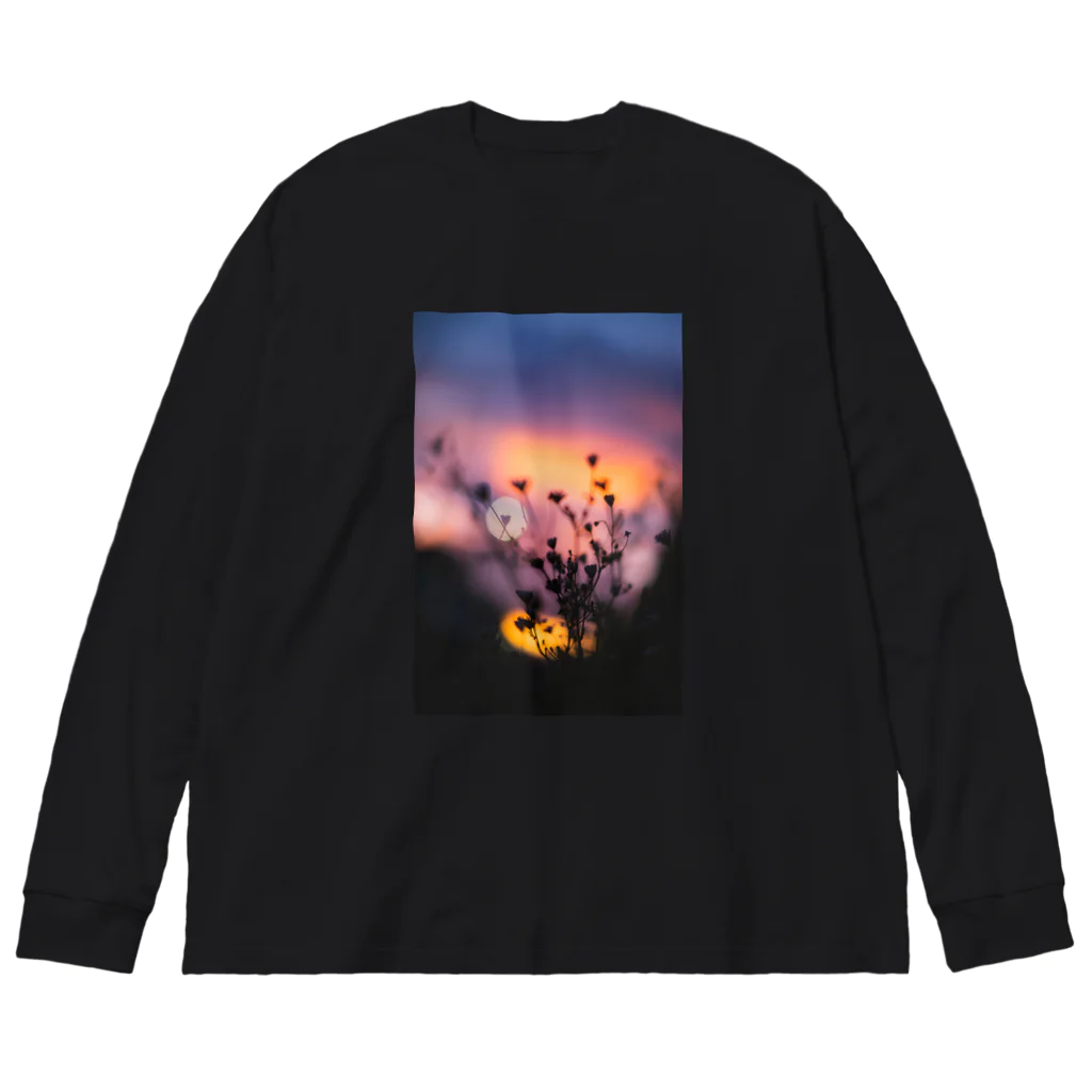 TAISEI_KURIHARAの夕暮れ時のシルエット Big Long Sleeve T-Shirt