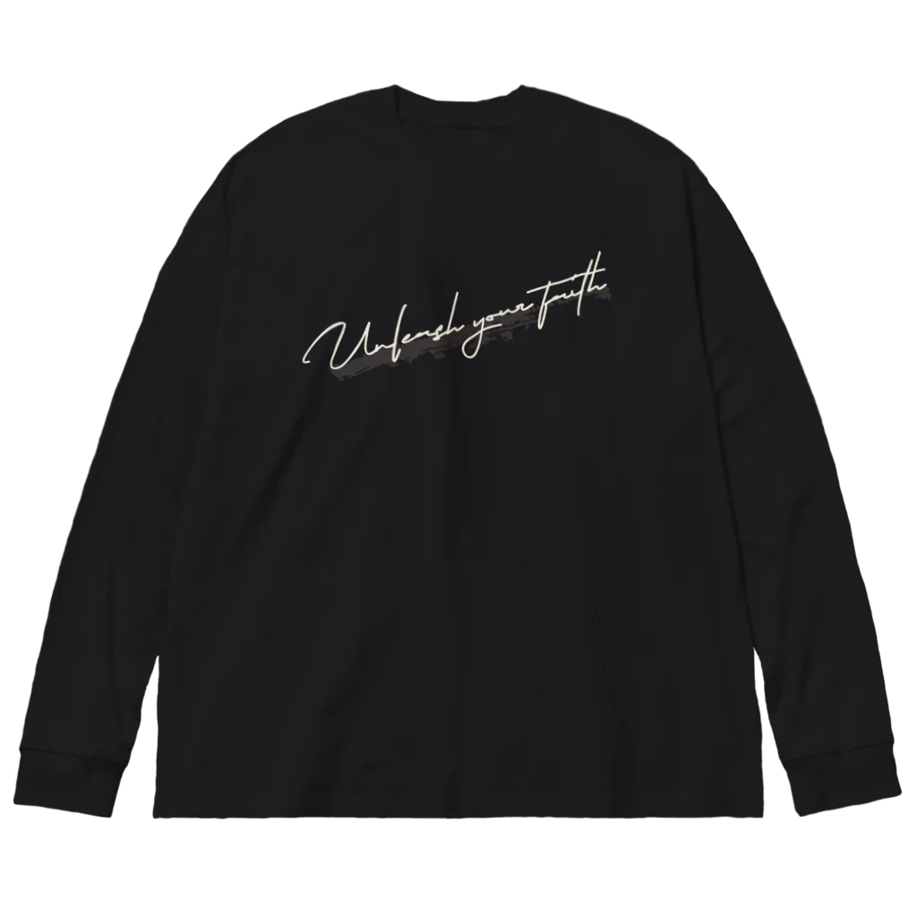 SOULBLAMEのSCRIPT TEE IN BLACK ビッグシルエットロングスリーブTシャツ