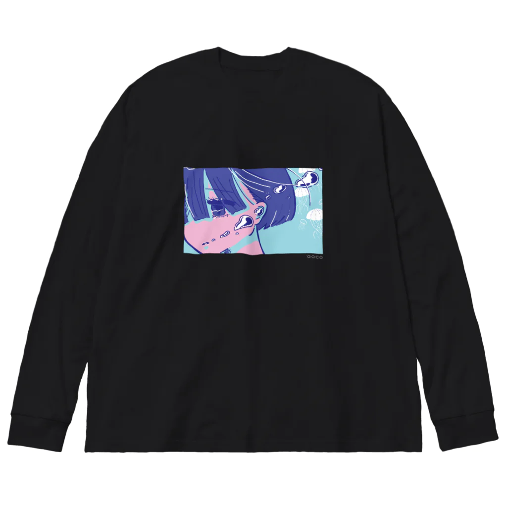 海月の街 aocoのクラゲと呼吸／ロンT Big Long Sleeve T-Shirt