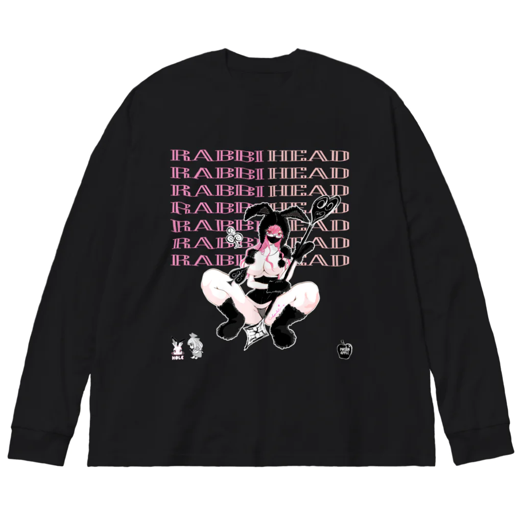 loveclonesのRABBIHEAD 黒ラビ2号 ウサギの国のエロポップ Big Long Sleeve T-Shirt