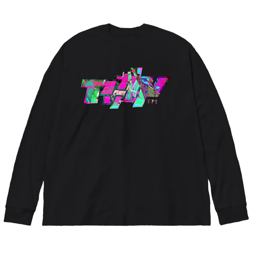 VRIGVTVSHI のアリガタシ™ NEON BLACK ビッグシルエットロングスリーブTシャツ