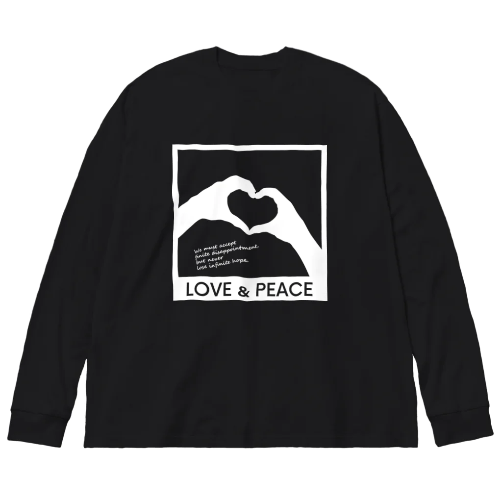 アージーのLOVE and PEACE Big Long Sleeve T-Shirt