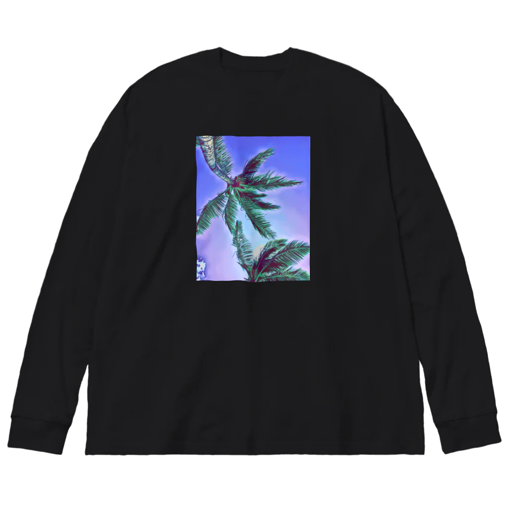 わらしゃんどのヤシの木 Big Long Sleeve T-Shirt