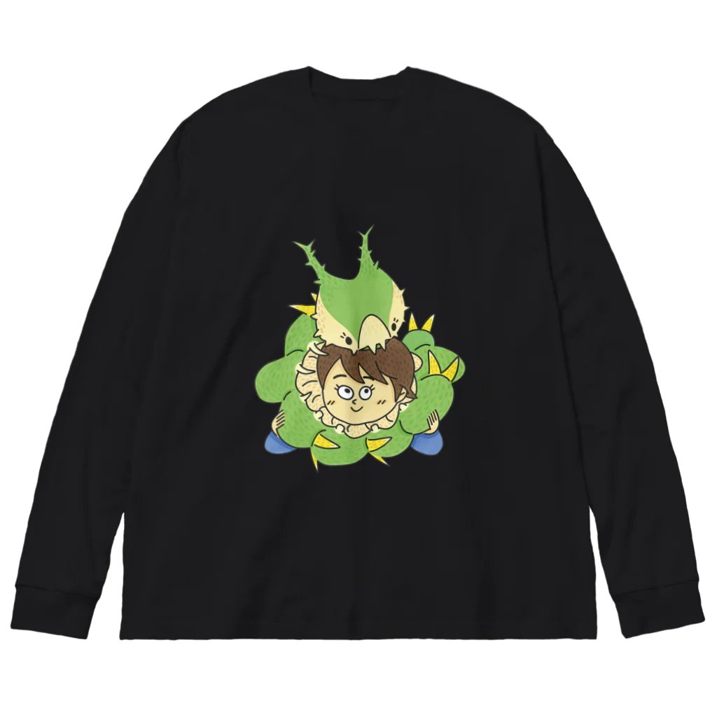 石原有輝香 official SUZURIのいもむしのぬくもり designeded by OPPIRO Big Long Sleeve T-Shirt