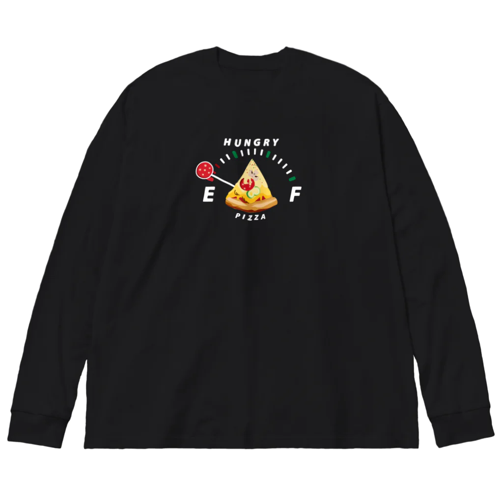 イラスト MONYAAT の腹ペコゲージ　ピザ　B*M Big Long Sleeve T-Shirt