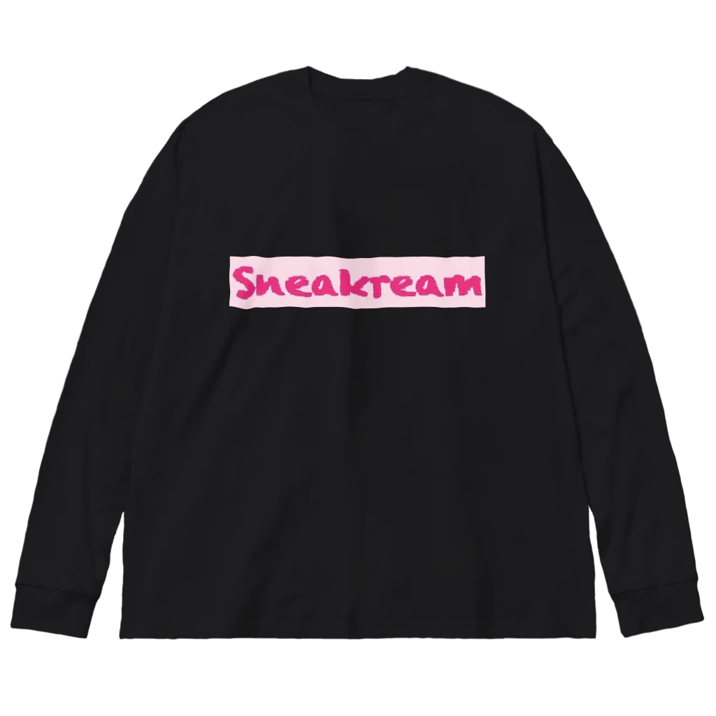 Sneakreamのストロベリーアイスクリームスニーカー ビッグシルエットロングスリーブTシャツ