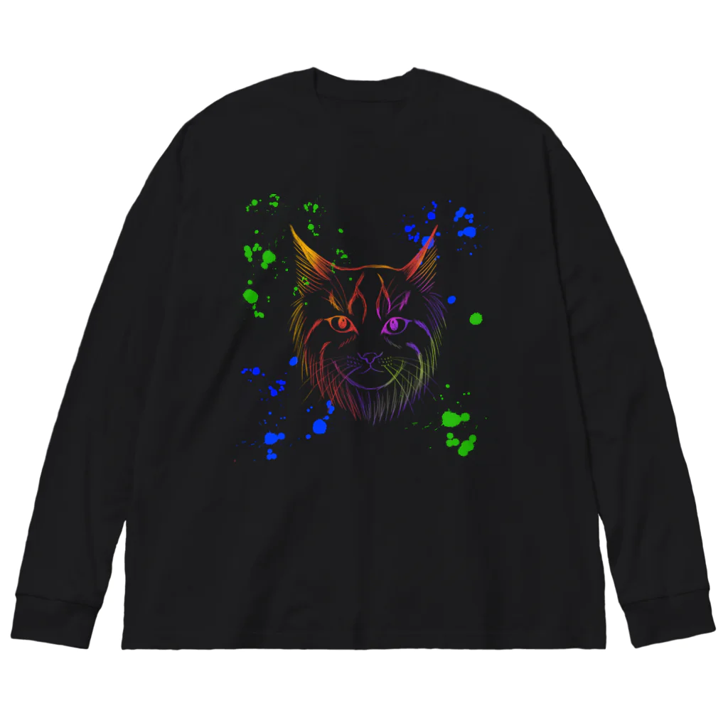 soraのロックな猫のボブ Big Long Sleeve T-Shirt