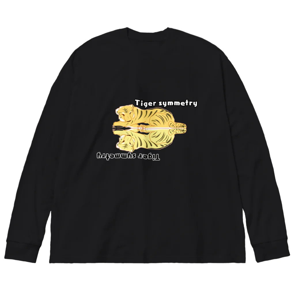 chave-shopのシンメタイガー Big Long Sleeve T-Shirt