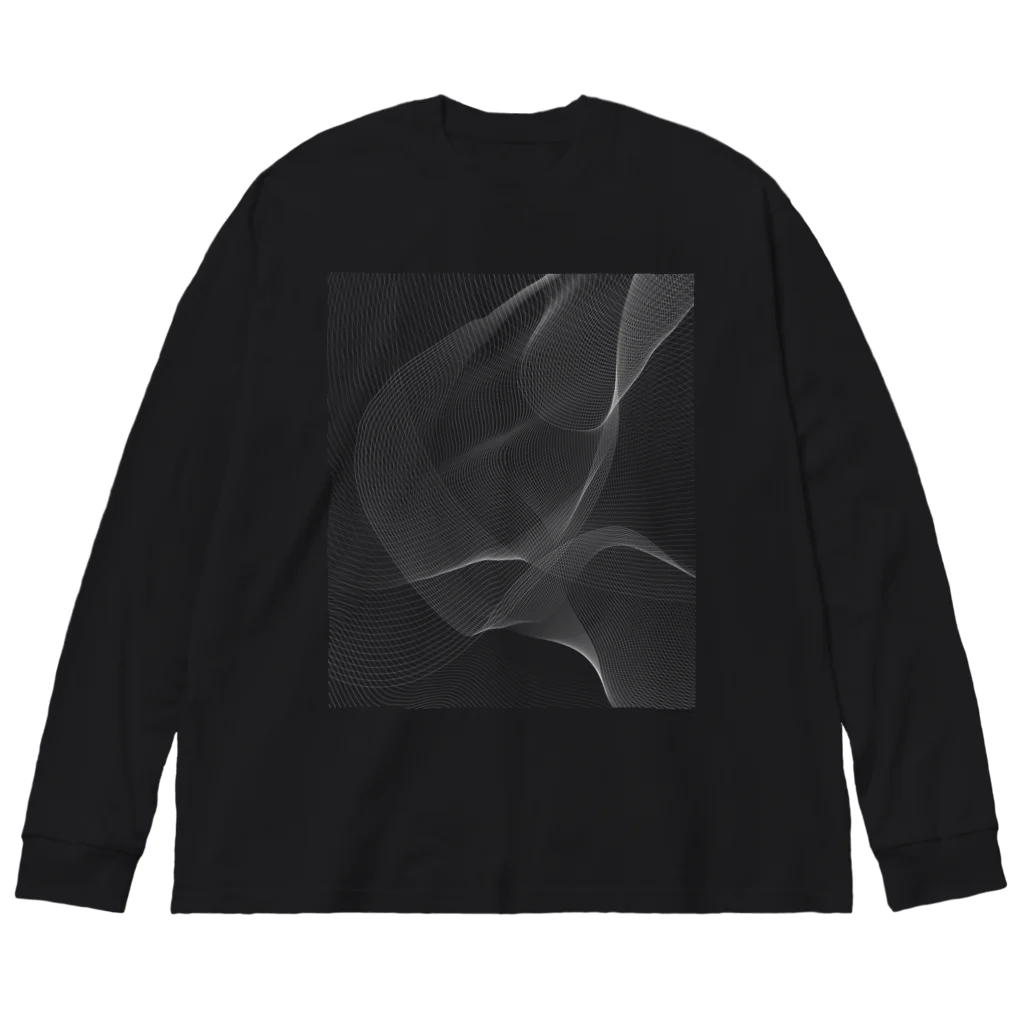 Dot .Dot.のLineArt#001　WAVE001 Big Long Sleeve T-Shirt