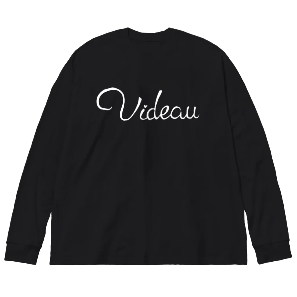 Videauの"Videau" black ビッグシルエットロングスリーブTシャツ