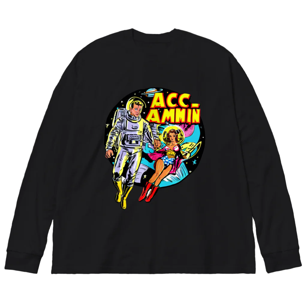 islandmoon13の宇宙の男女　　昔のアメコミ風 Big Long Sleeve T-Shirt