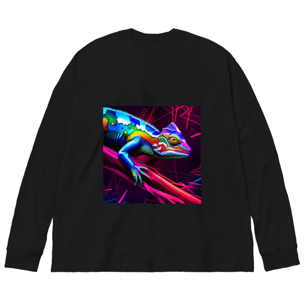 MariElegantのワイルドシリーズ カメレオン Big Long Sleeve T-Shirt