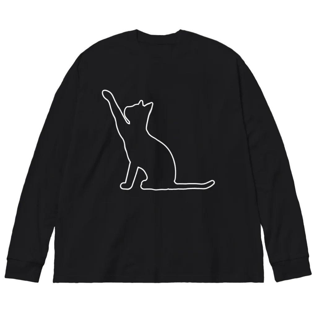 9CATSの猫のシルエットシリーズ from 9CATS Big Long Sleeve T-Shirt