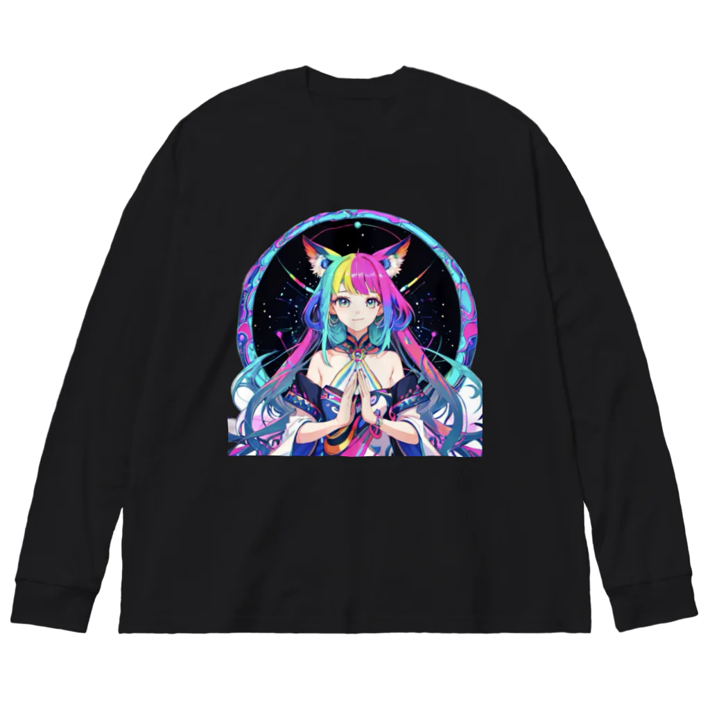 ミネラル太郎の幻想少女リリー　〜星々との対話〜 ビッグシルエットロングスリーブTシャツ