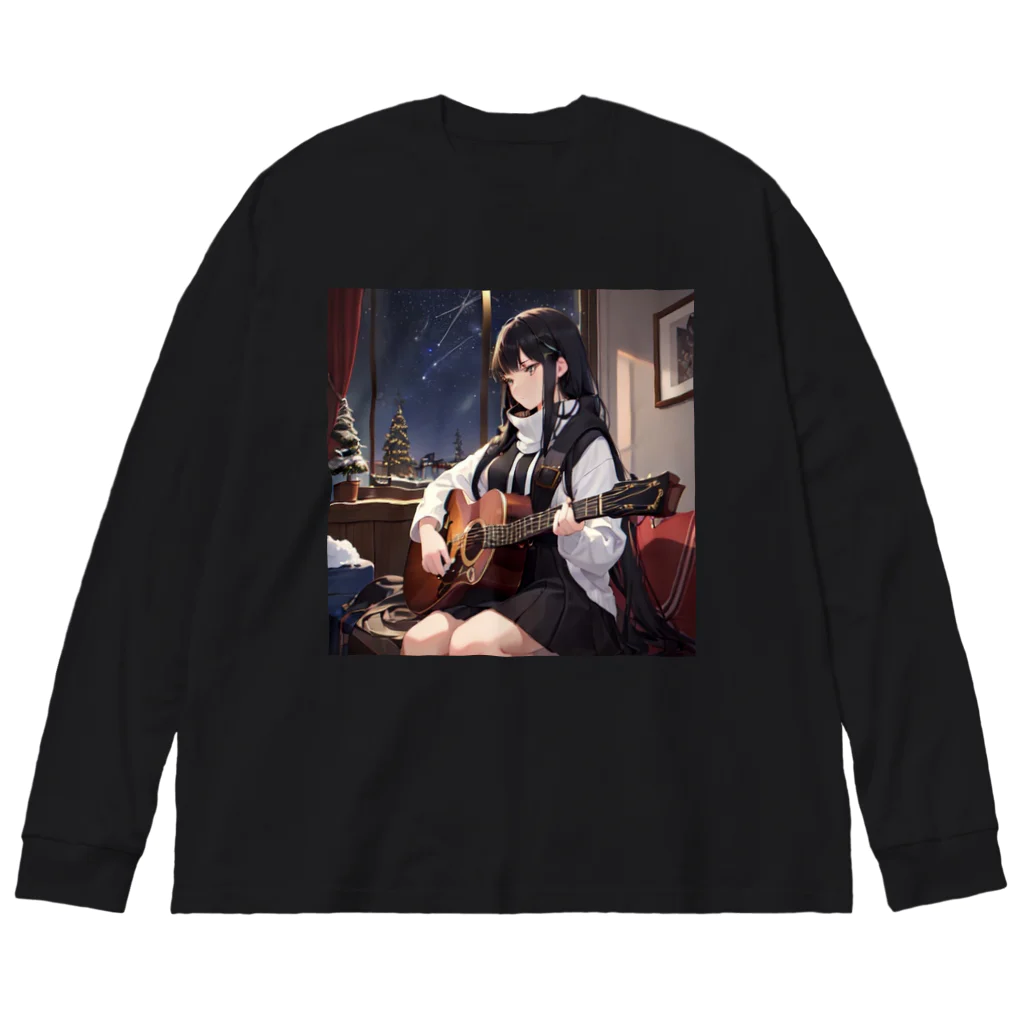 ミネラル太郎のギター少女　リオ ビッグシルエットロングスリーブTシャツ
