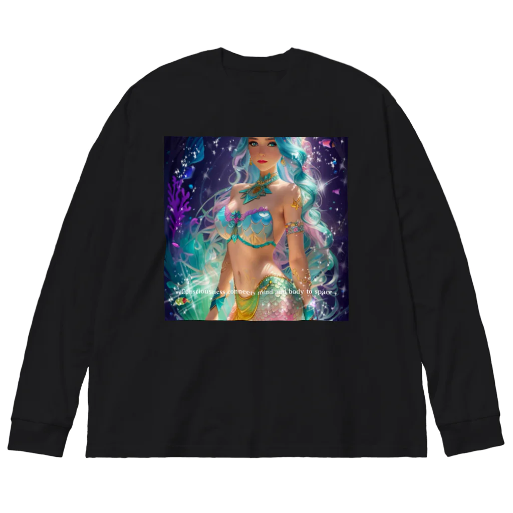 💖宇宙整体♪🌈♪こころからだチャンネル♪💖のConsciousness connects mind and body to space Big Long Sleeve T-Shirt