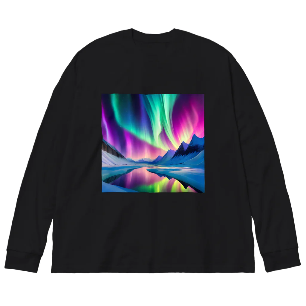 のんびりアート工房の北極のオーロラ Big Long Sleeve T-Shirt