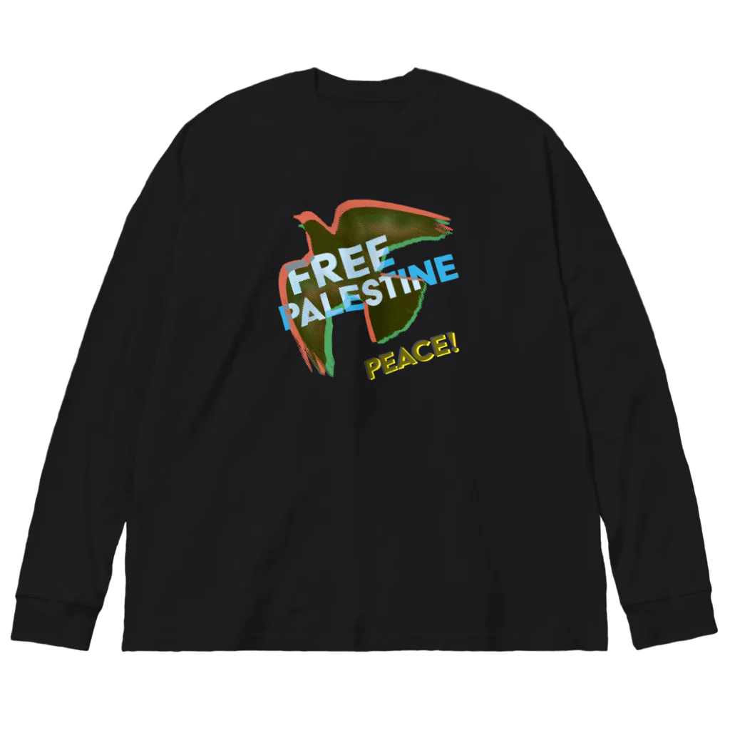 otemochanの【パレスチナ連帯】PEACE Big Long Sleeve T-Shirt