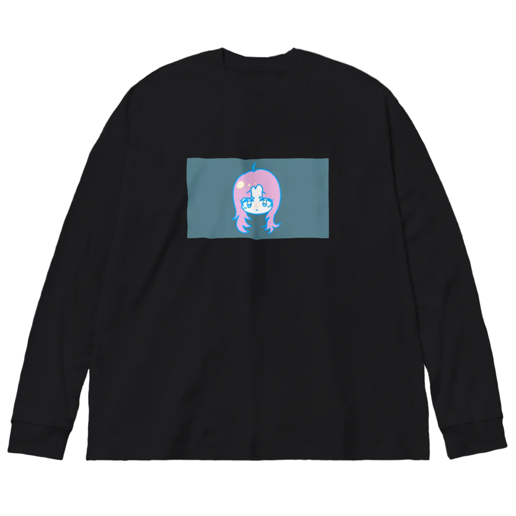 niramanjuのピンクの髪の女の子 Big Long Sleeve T-Shirt