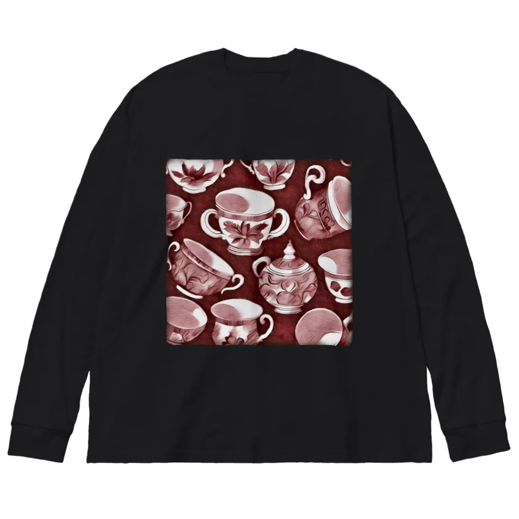 (っ◔◡◔)っ ♥ Le Petit Trésor ♥の花の詩カップ(The Flower Poetry Cup) Big Long Sleeve T-Shirt