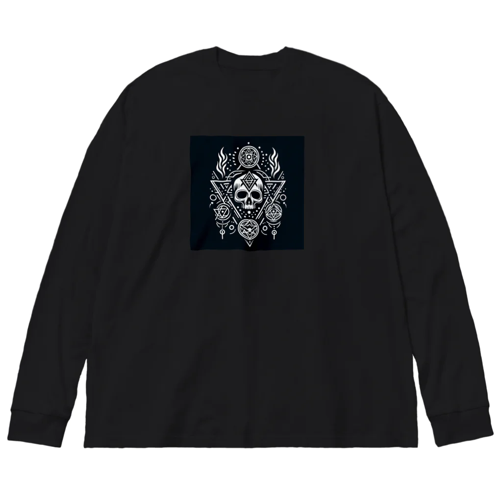 kotarou_92のユニークなスカル Big Long Sleeve T-Shirt