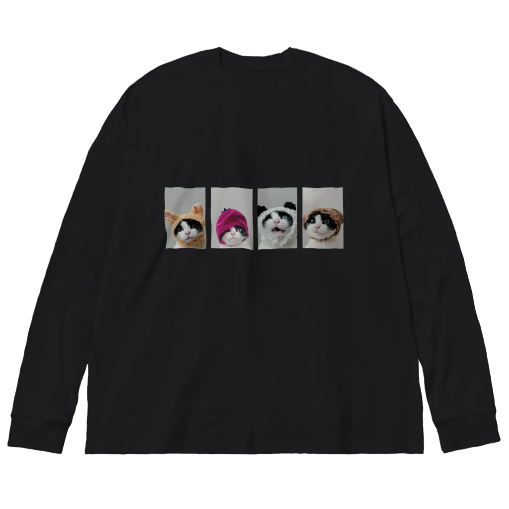 8wariのはちわれ猫の証明写真 Big Long Sleeve T-Shirt