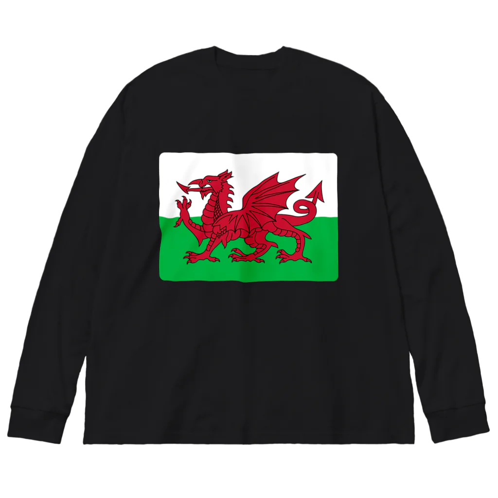 お絵かき屋さんのウェールズの旗 ビッグシルエットロングスリーブTシャツ