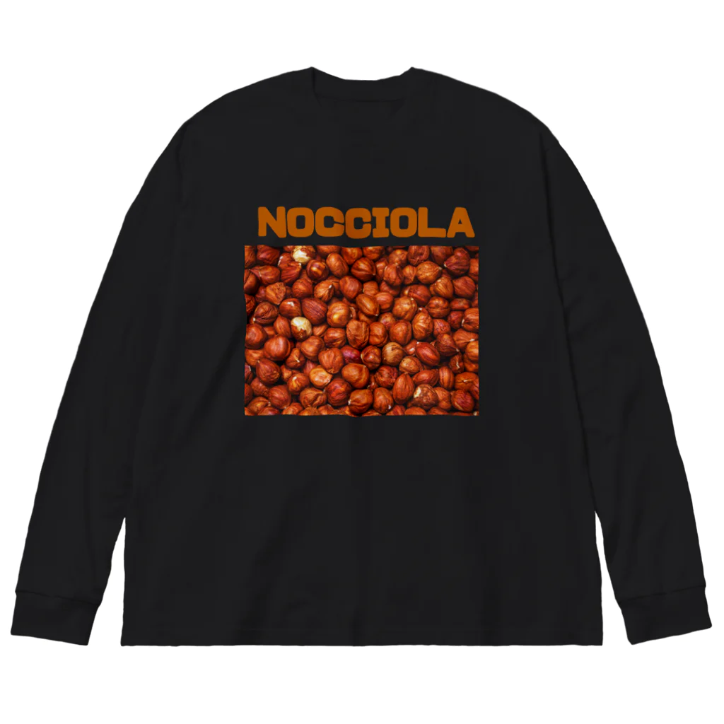 yuji-kiyokawa-italia-1119のNOCCIOLA ヘーゼルナッツ　イタリア語 ビッグシルエットロングスリーブTシャツ