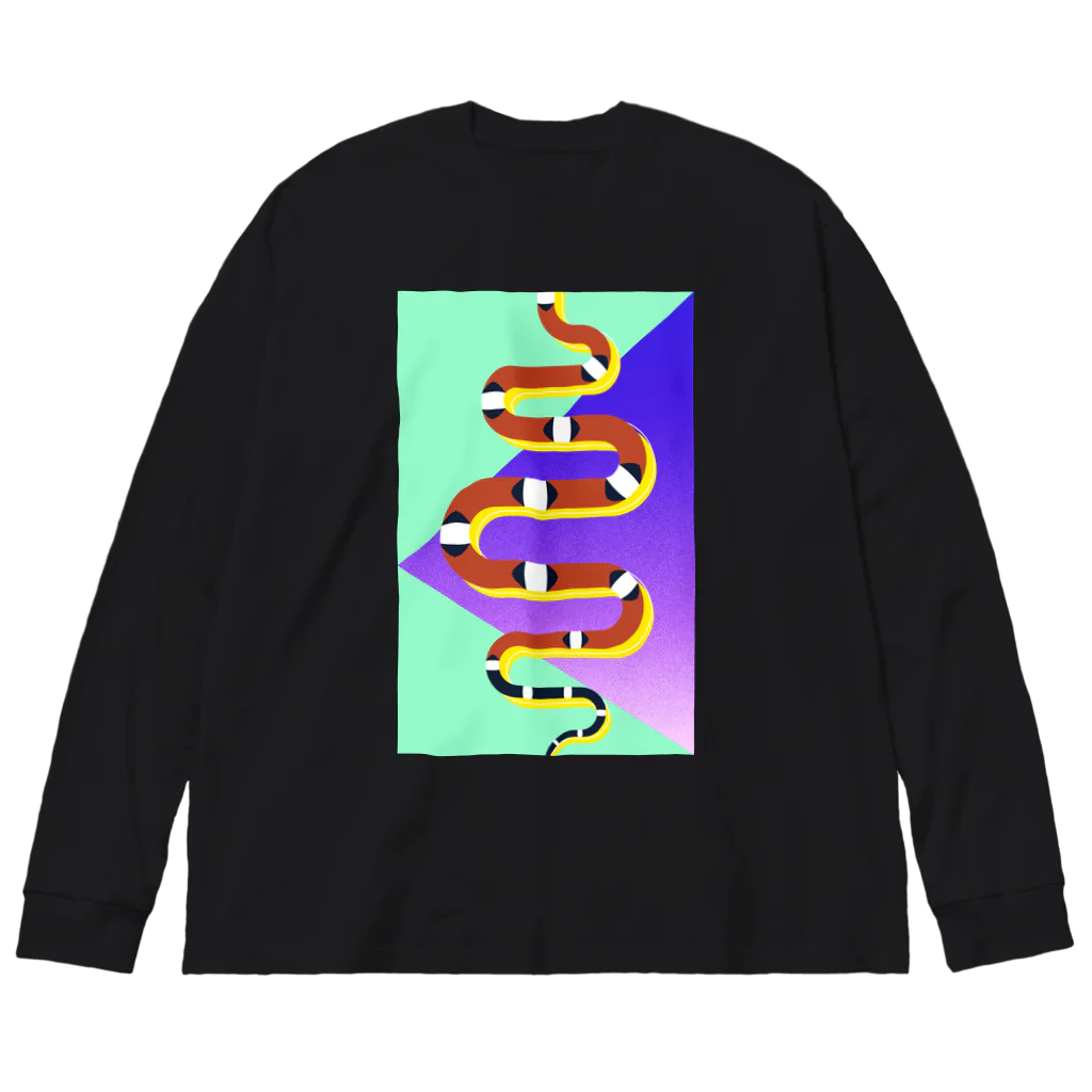 爬虫類グッズ メッサヌンサ - M.R.Sのサイケなカリキン Big Long Sleeve T-Shirt