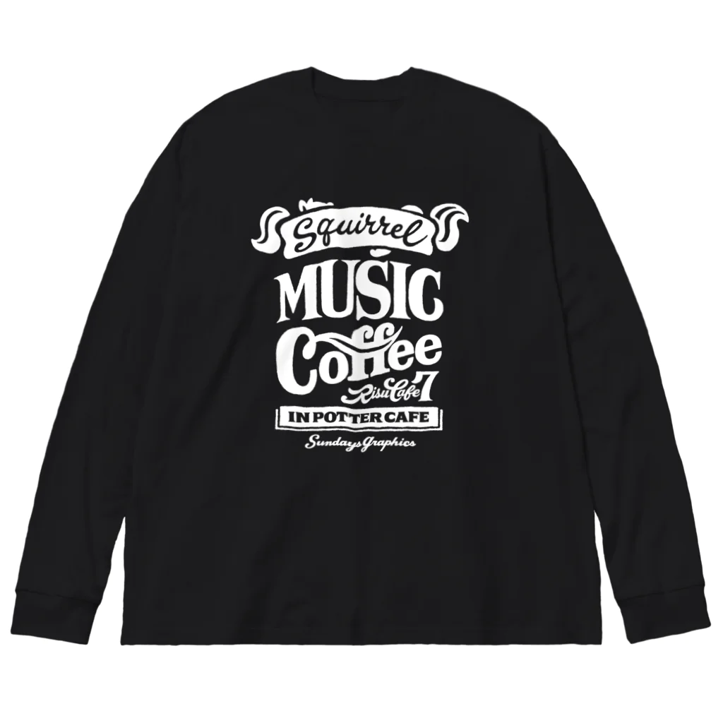 SUNDAYS GRAPHICSのりすカフェ2017(白ロゴ) Big Long Sleeve T-Shirt