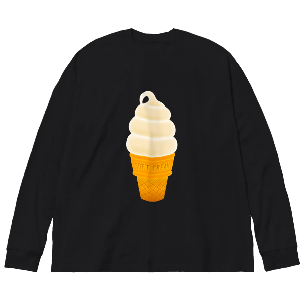 ☀️ひなたぼっくすの🍦光るソフトクリーム ビッグシルエットロングスリーブTシャツ