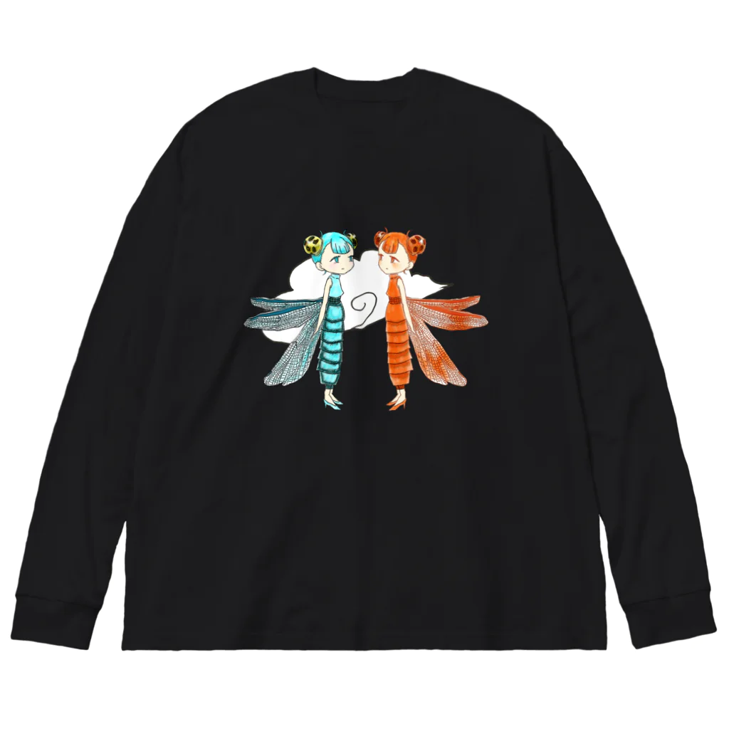 うみのいきもの・もりのいきものやさんのトンボドレス ルリ/アカネ Big Long Sleeve T-Shirt