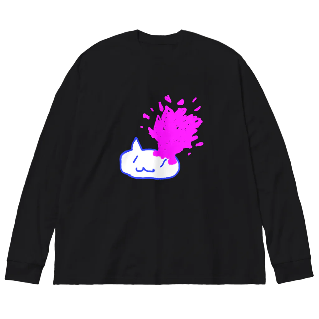 ツチブタすい臓商店の溢血（ねこ部分白ver） Big Long Sleeve T-Shirt