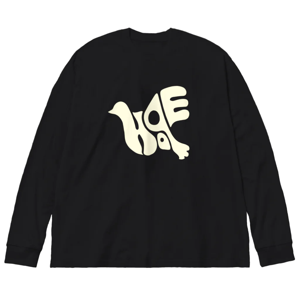 マッチアンドポンプ舎 suzuri支店の復刻版 hope  白 Big Long Sleeve T-Shirt