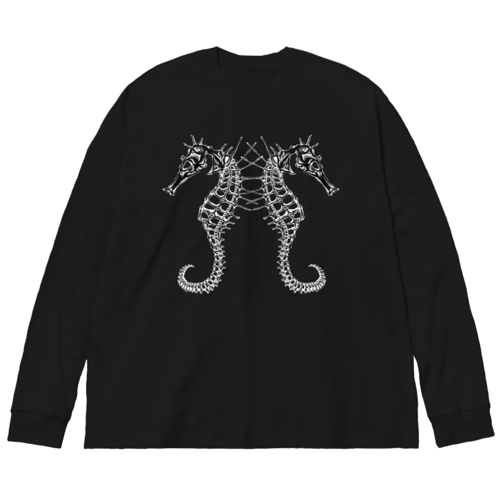 SumiReのタツノオトシゴ　黒 Big Long Sleeve T-Shirt