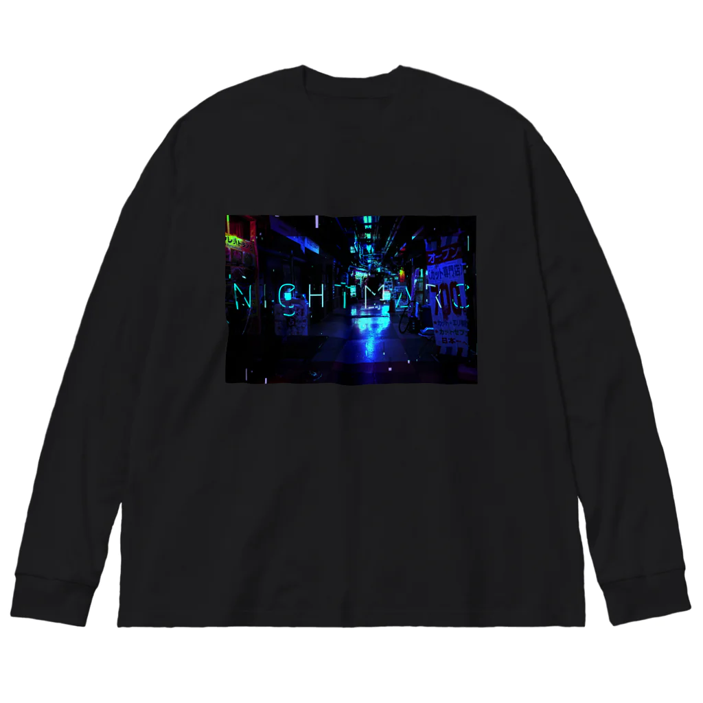 小さな夜のnightmare-ブルー Big Long Sleeve T-Shirt