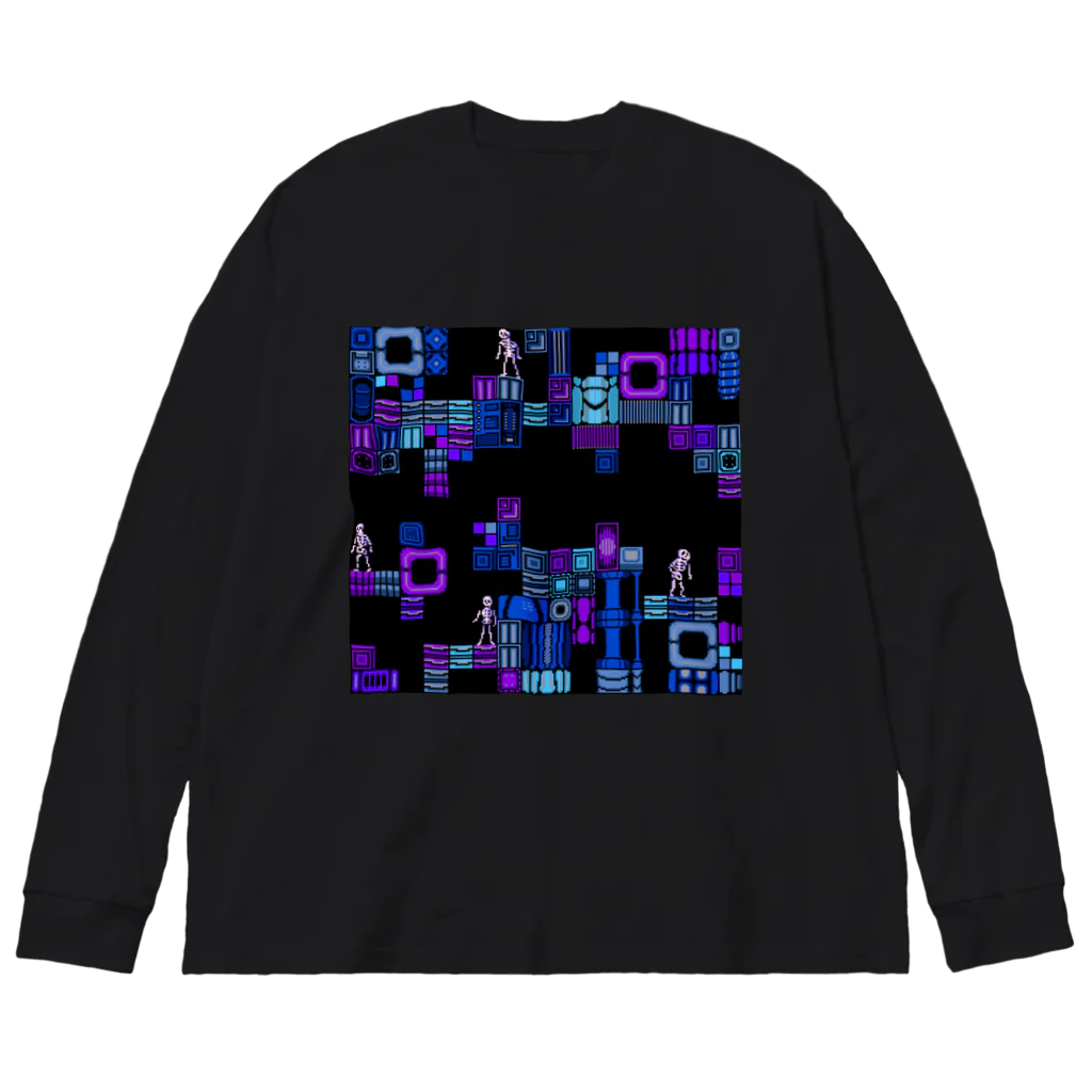 ８BIT STOREのSKELETONS Big Long Sleeve T-Shirt