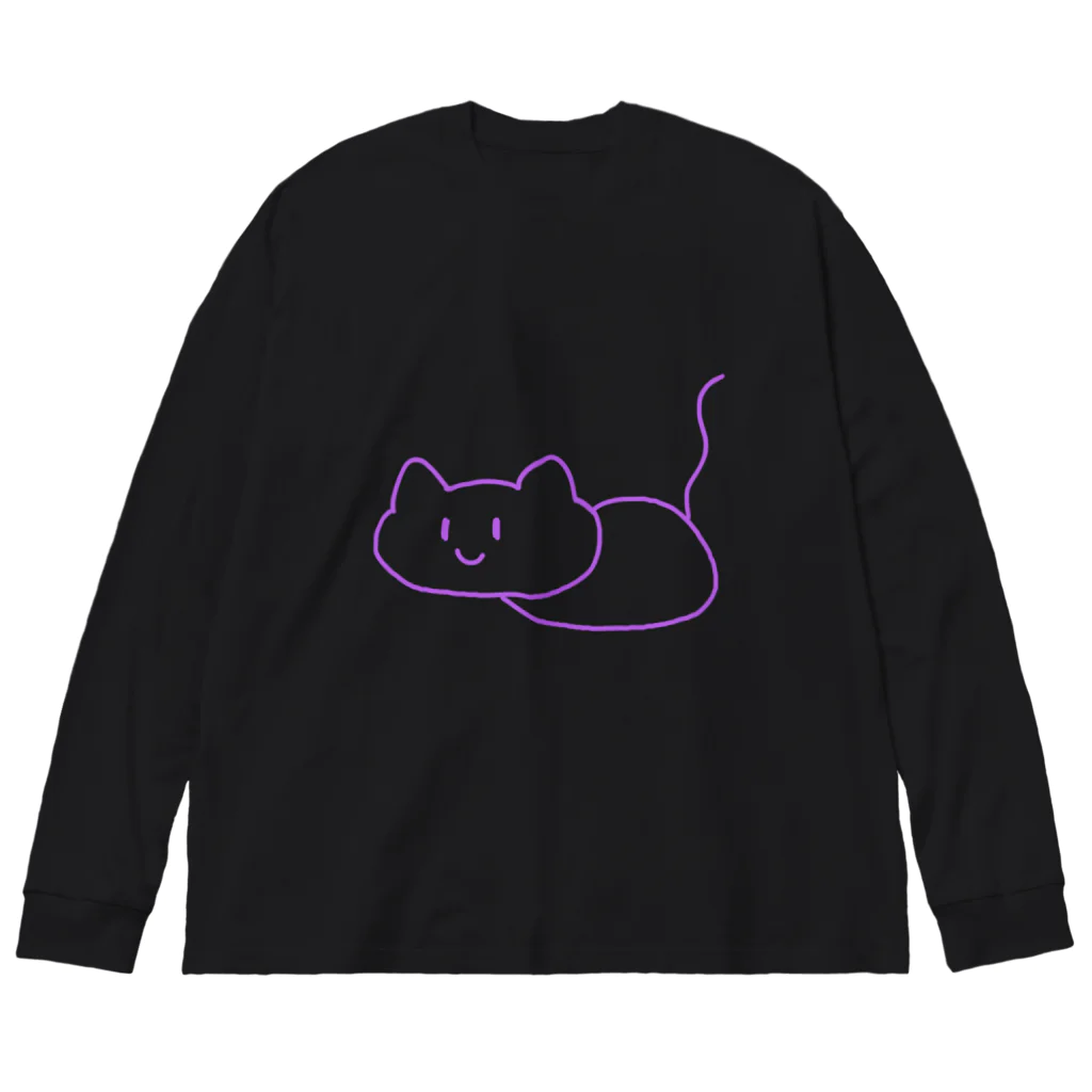 しらかな販売所の紫のしらかにゃ Big Long Sleeve T-Shirt