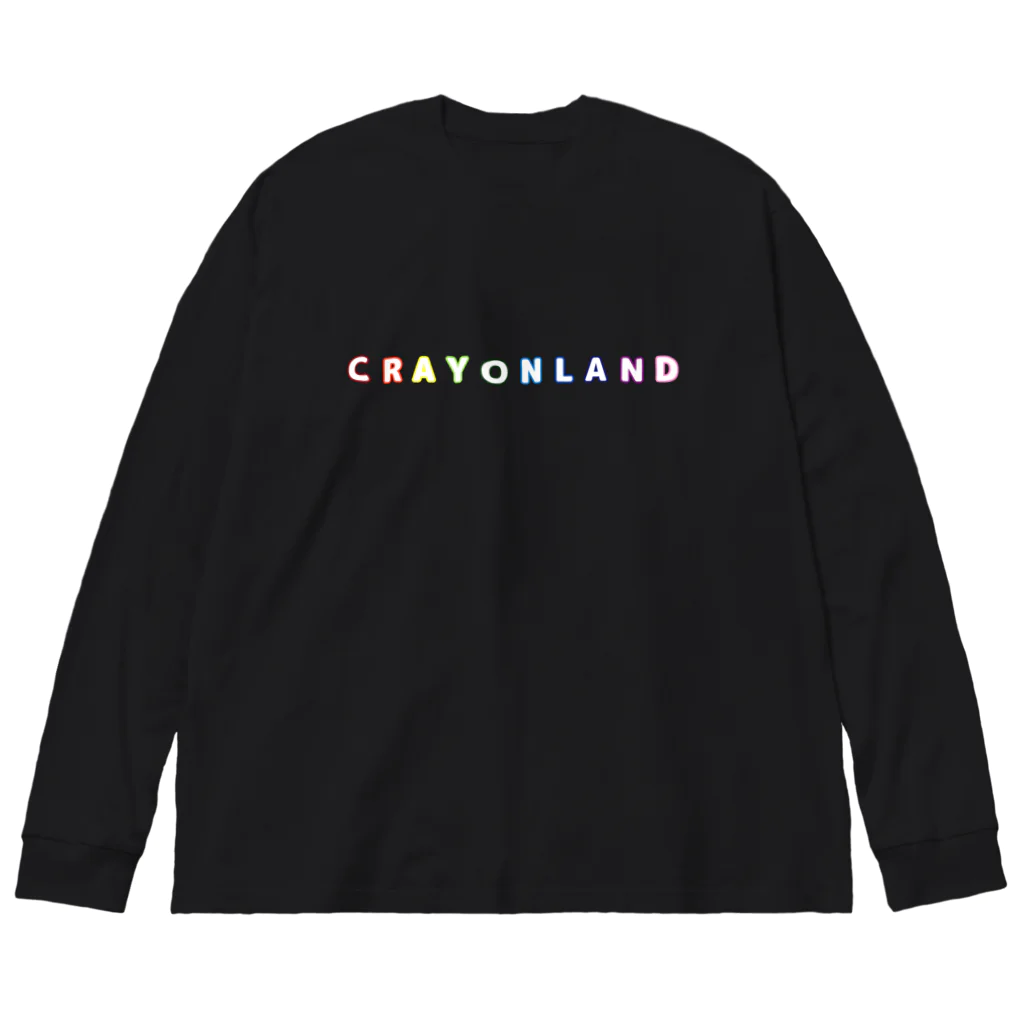 【CRAYON LAND】ひよこのじょにーのCRAYON LANDのロゴ Big Long Sleeve T-Shirt