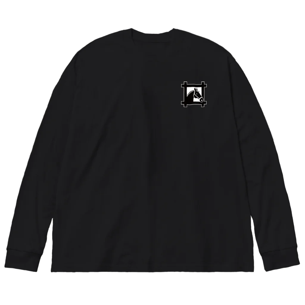 oguogu牧場SUZURI店の馬紋　窓・併せ馬 Big Long Sleeve T-Shirt