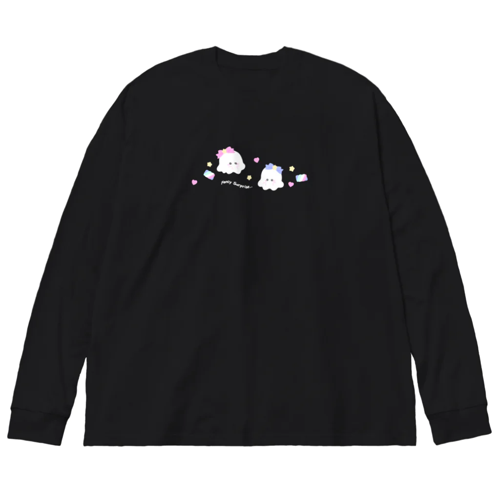 Fancy Surprise!のおばけとあいすビッグロンT両面プリント Big Long Sleeve T-Shirt