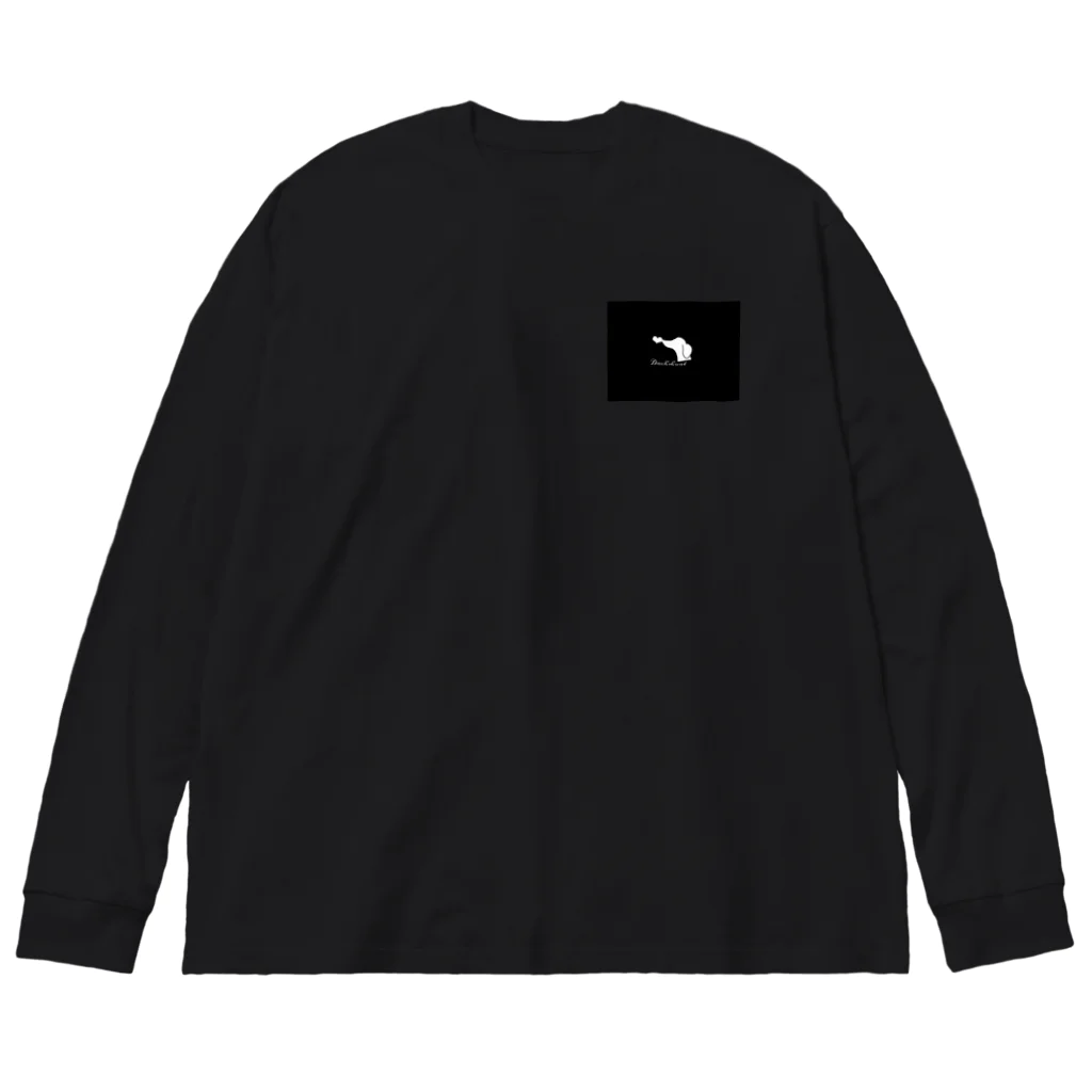 Happy dogsのDachshund　Black Big Long Sleeve T-Shirt