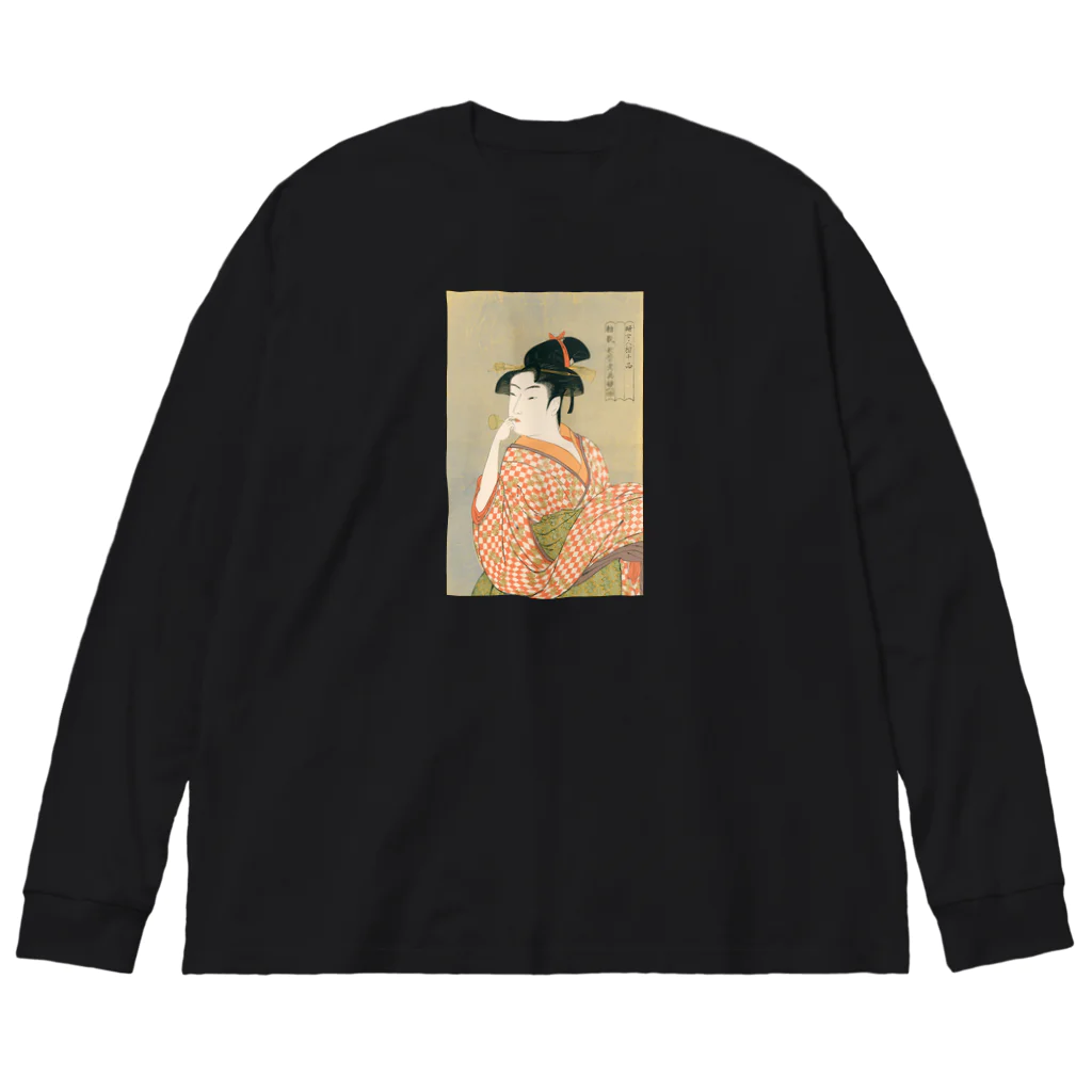 bileeのビードロを吹く娘　utamaro ビッグシルエットロングスリーブTシャツ