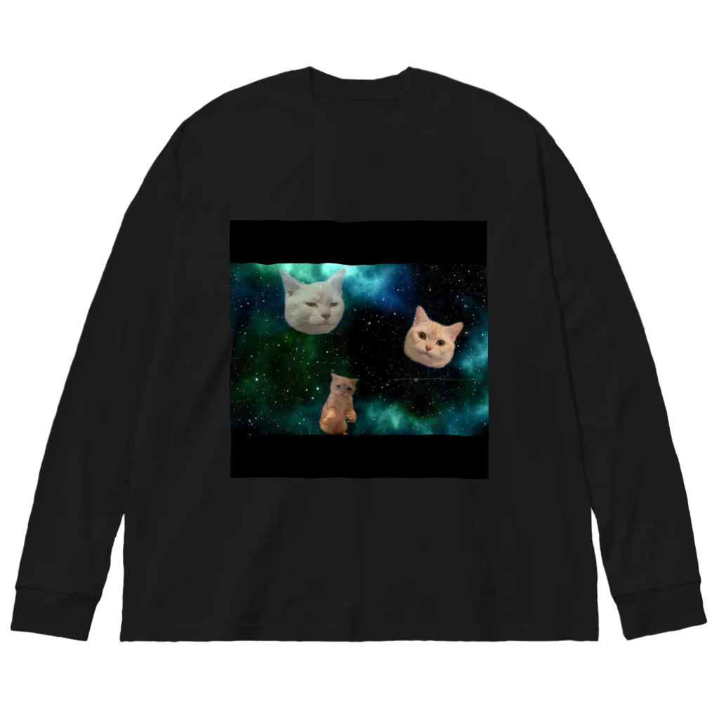 のうかんでんじはくらぶのダークサイド宇宙猫2 Big Long Sleeve T-Shirt