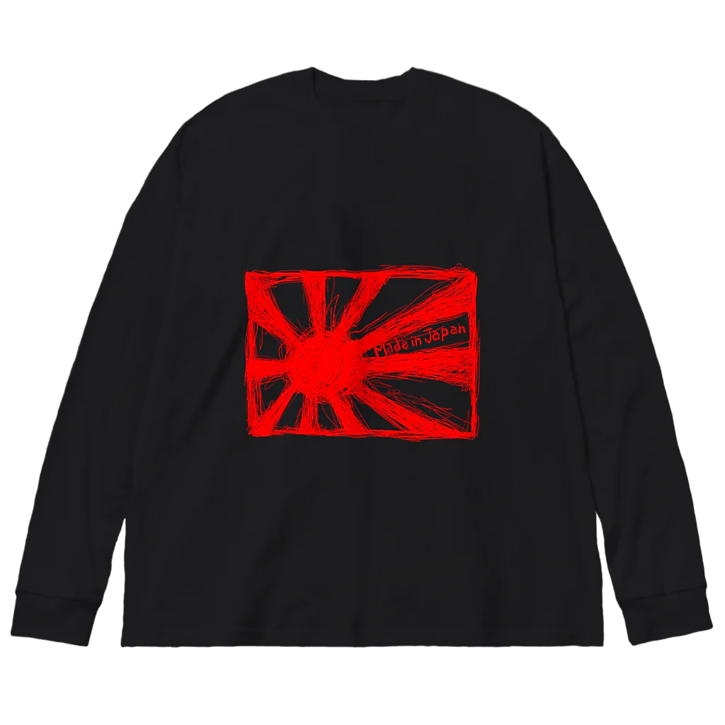 ZEN369のmadeinjapan(赤文字ver) ビッグシルエットロングスリーブTシャツ