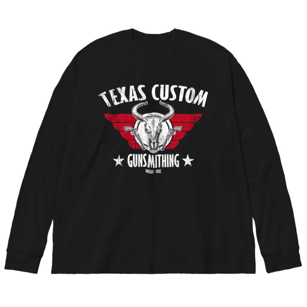 TEXAS CUSTOM GUNSMITHINGのTEXAS CUSTOM GUNSMITHING BULL SKULL Big Long Sleeve T-Shirt