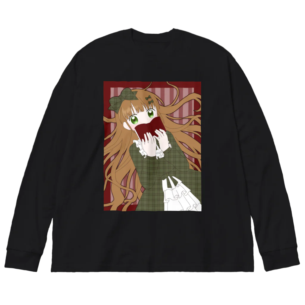 かわいいもののおみせ　いそぎんちゃくの読書の秋ちゃん Big Long Sleeve T-Shirt