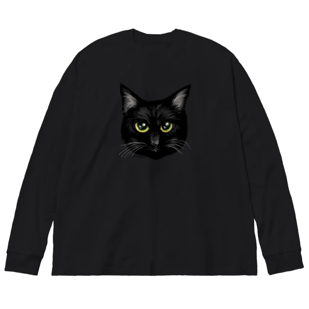 WataMayuroom☆の上目使いの黒猫 Big Long Sleeve T-Shirt